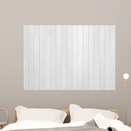 White Wood Texture Wall Decal
