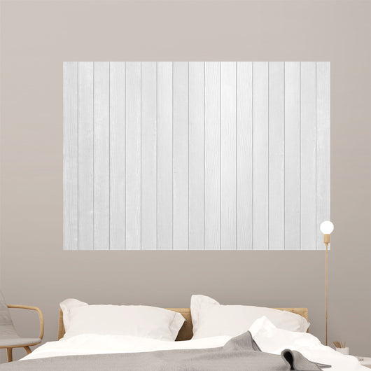 White Wood Texture Wall Decal