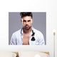 Closeup Attractive Young Man Wall Decal