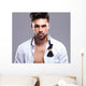 Closeup Attractive Young Man Wall Decal
