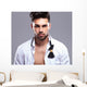 Closeup Attractive Young Man Wall Decal