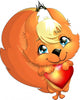 Squirrel and Heart Wall Decal