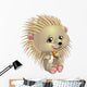 Cartoon Hedgehog with Mushroom Wall Decal