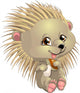 Cartoon Hedgehog with Mushroom Wall Decal