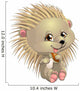 Cartoon Hedgehog with Mushroom Wall Decal