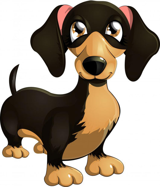 Cartoon Dachshund Wall Decal