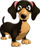 Cartoon Dachshund Wall Decal