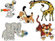 Elephant Tiger Giraffe Wall Stickers Wall Decal