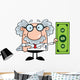 Scientist Showing Dollar Bill Wall Decal