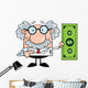 Scientist Showing Dollar Bill Wall Decal