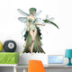 Green Dragonfly Fairy Wall Decal