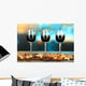 3 Liquor Glasses with Almonds Wall Decal
