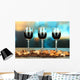 3 Liquor Glasses with Almonds Wall Decal