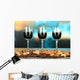 3 Liquor Glasses with Almonds Wall Decal