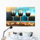 3 Liquor Glasses with Almonds Wall Decal