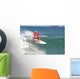 Red Surfer Girl Wall Decal