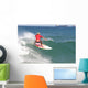 Red Surfer Girl Wall Decal