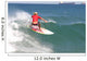 Red Surfer Girl Wall Decal