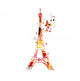 Colorful Vector Eiffel Tower Wall Decal