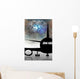 Jet Airplane with Planet Wall Decal