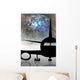 Jet Airplane with Planet Wall Decal