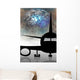 Jet Airplane with Planet Wall Decal