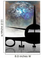 Jet Airplane with Planet Wall Decal