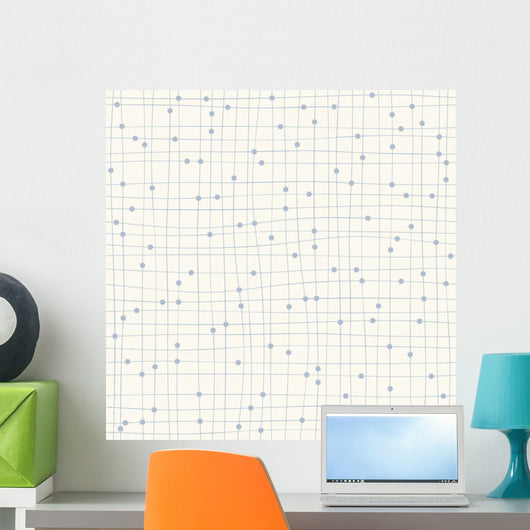 Seamless Lines and Dots Pattern Wall Decal
