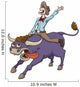 Happy Cowboy Riding Bull Wall Decal