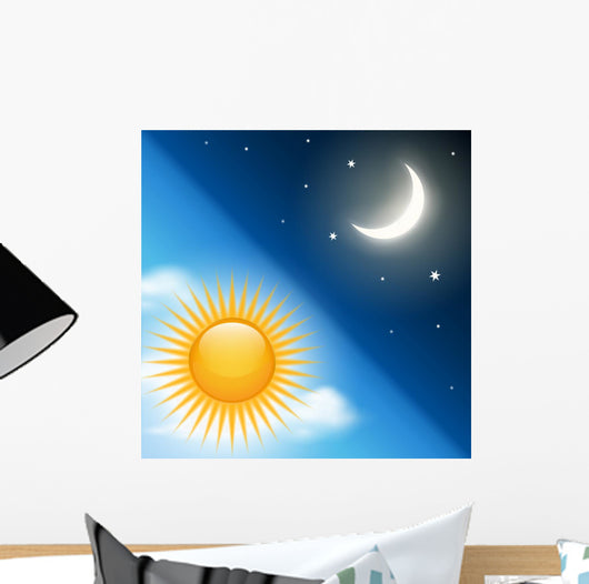 With Vector Day Night Wall Decal