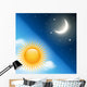 With Vector Day Night Wall Decal