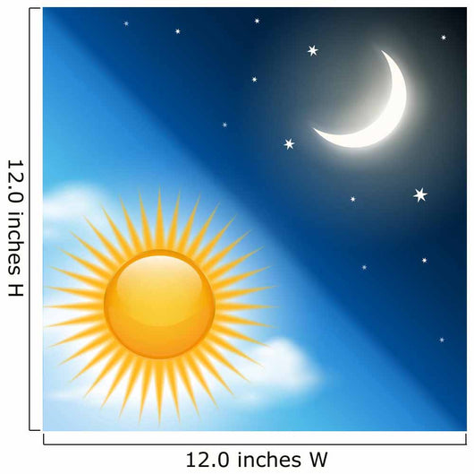 With Vector Day Night Wall Decal