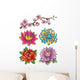 Tattoo Flower Set Wall Decal