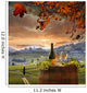White Wine with Barrel and Hillside Landscape Wall Decal