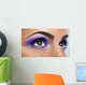 Eyes with Purple Makeup Wall Decal