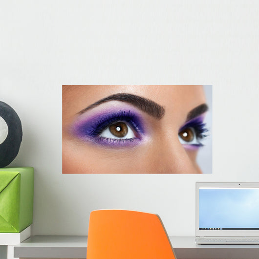 Eyes with Purple Makeup Wall Decal