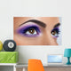 Eyes with Purple Makeup Wall Decal