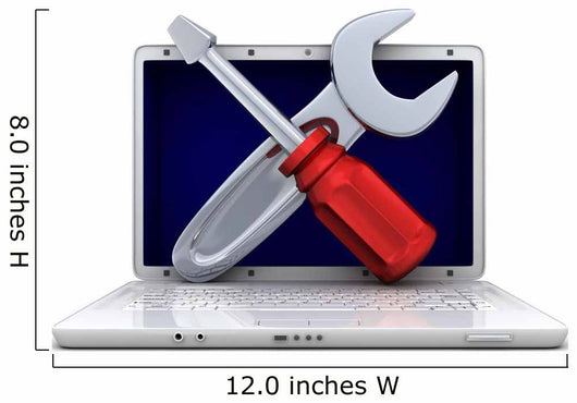 Laptop and Repair Wall Decal