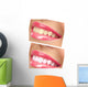 Women Smile with Teeth - Pink Lipstick Wall Decal