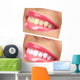 Women Smile with Teeth - Pink Lipstick Wall Decal