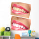 Women Smile with Teeth - Pink Lipstick Wall Decal