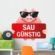 Pig with Sunglasses with Wall Decal