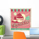 Cupcakes Vintage Poster Design Wall Decal