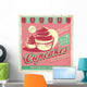 Cupcakes Vintage Poster Design Wall Decal
