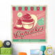 Cupcakes Vintage Poster Design Wall Decal