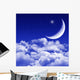 New Moon and Stars Wall Decal