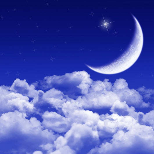 New Moon and Stars Wall Decal