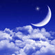 New Moon and Stars Wall Decal