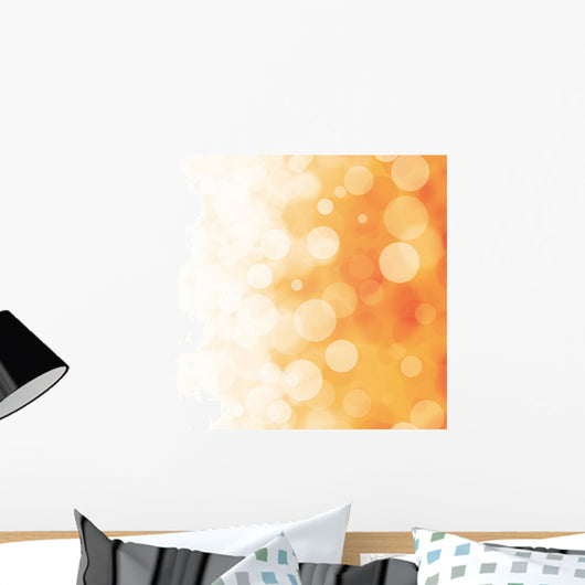 White Bokeh Orange Wall Decal