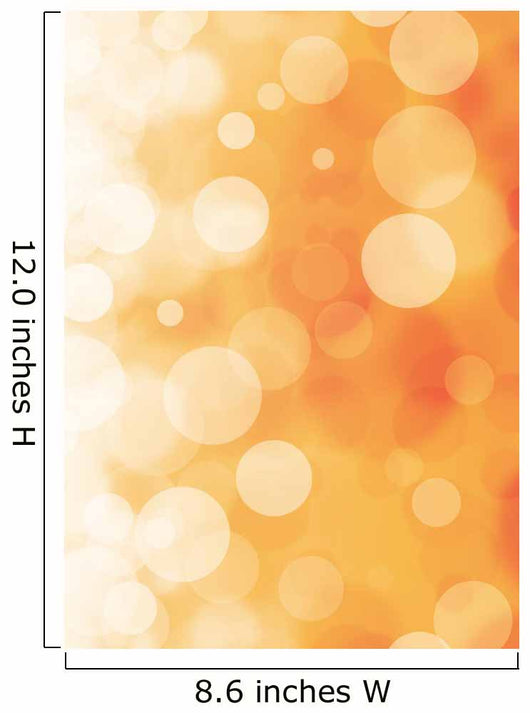White Bokeh Orange Wall Decal